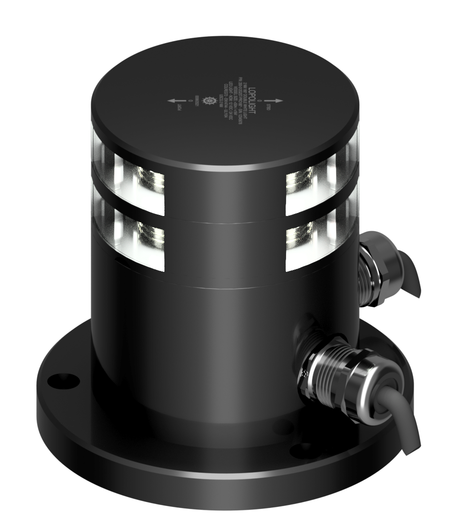 2nm 180° White, Double, black anodized